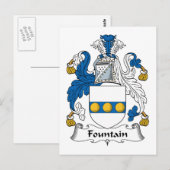 Fountain Family Crest Briefkaart (Voorkant / Achterkant)