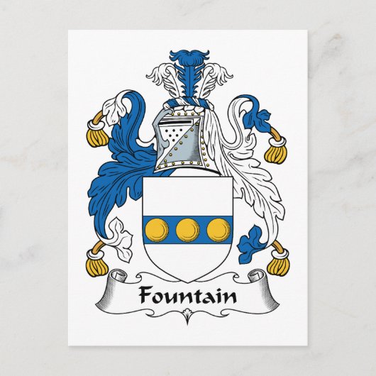 Fountain Family Crest Briefkaart (Voorkant)