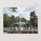 Fountain Forsyth Park in Savannah GA Fotografisch Briefkaart (Voorkant)