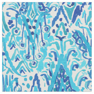 FOUNTAIN OF TRUTH Boho Chic Ikat Waterverf Stof