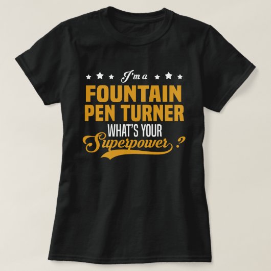 Fountain Pen Turner T-shirt (Design voorkant)