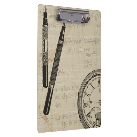 Fountain Pens and Watchface with Notes Klembord (Rechts)