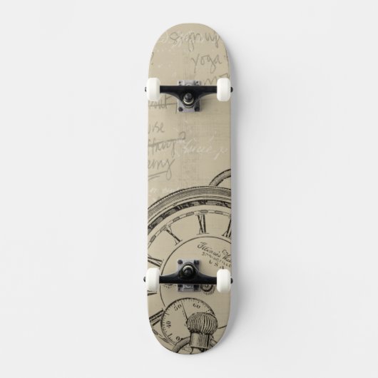 Fountain Pens and Watchface with Notes Persoonlijk Skateboard (Voorkant)
