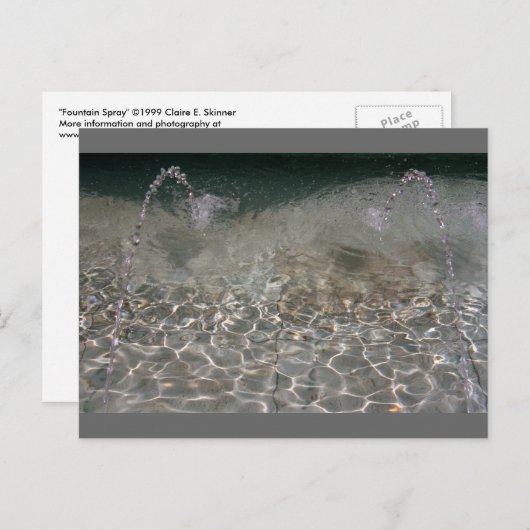 Fountain Spray Briefkaart (Voorkant / Achterkant)
