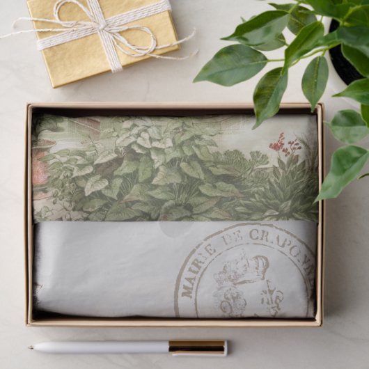 Fountain Swan Garden  Franse ontkoppeling Tissuepapier (Geschenk)