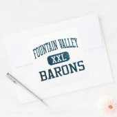 Fountain Valley Barons Atletiek Vierkante Sticker (Envelop)