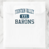 Fountain Valley Barons Atletiek Vierkante Sticker (Tas)