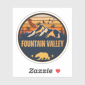 Fountain Valley, Californië Sticker (Vel)