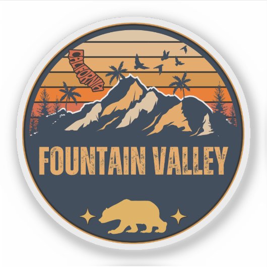 Fountain Valley, Californië Sticker (Voorkant)