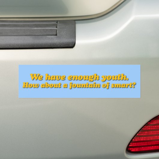 fountainofsmart whitet bumpersticker (Op auto)