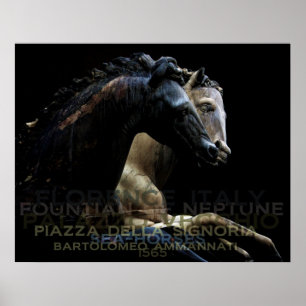Fountian of Neptune-Zee Horses Poster