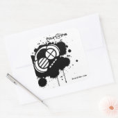 Four4ths :: "Black Blotter" (stickers) Vierkante Sticker (Envelop)