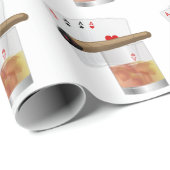 Four Aces, A Drink and A Cigar Cadeaupapier (Rol Hoek)