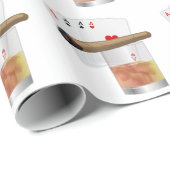 Four Aces, A Drink and A Cigar Cadeaupapier (Rol Hoek)