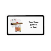 Four Aces, A Drink and A Cigar Etiket (Voorkant)