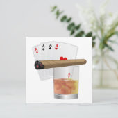 Four Aces, A Drink and A Cigar Kaart (Staand voorkant)