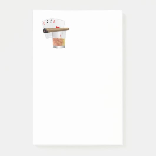 Four Aces, A Drink and A Cigar Post-it® Notes (Voorkant)