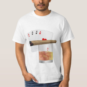 Four Aces, A Drink and A Cigar T-shirt
