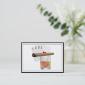 Four Aces, A Drink and A Cigar Visitekaartje (Staand voorkant)