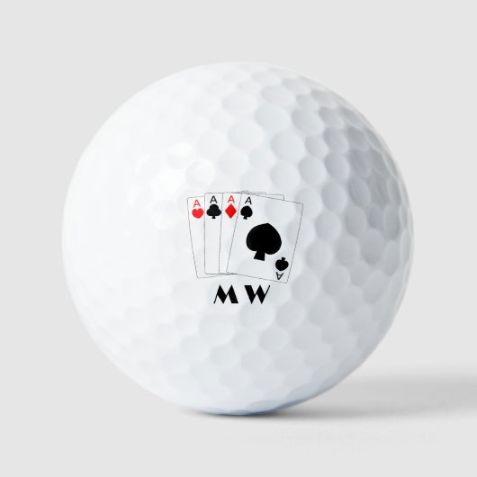 Four Aces Design Monogrammed Golfballen (Voorkant)