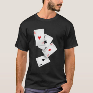 Four Aces Poker Pro Lucky Player Winner Hand T-shirt