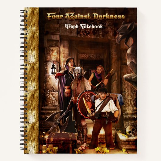 Four Against Darkness spiral graaf notebook Notitieboek (Voorkant)