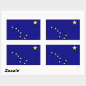 FOUR Alaska State Flag Rechthoekige Sticker (Vel)