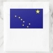 FOUR Alaska State Flag Rechthoekige Sticker (Tas)