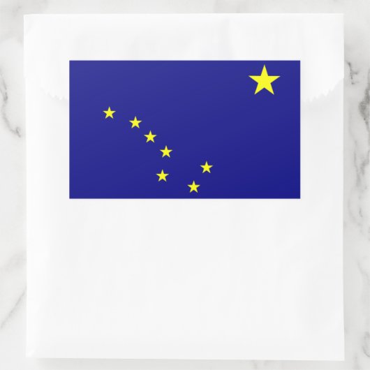 FOUR Alaska State Flag Rechthoekige Sticker (Tas)
