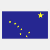 FOUR Alaska State Flag Rechthoekige Sticker (Voorkant)