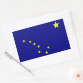 FOUR Alaska State Flag Rechthoekige Sticker (Envelop)