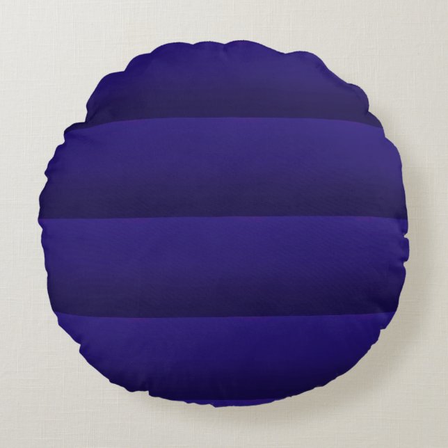 Four band blue  rond kussen (Voorkant)