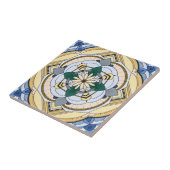 Four Bee Floral Mandala Tegeltje (Zijkant)