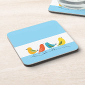 Four Birds Perched on a Twig Bier Onderzetter (Linkerzijde)