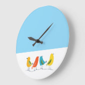 Four Birds Perched on a Twig Grote Klok (Hoek)