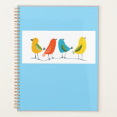 Four Birds Perched on a Twig Notebook Planner (Voorkant)