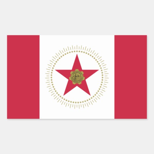 FOUR Birmingham, Alabama Flag Rechthoekige Sticker (Voorkant)