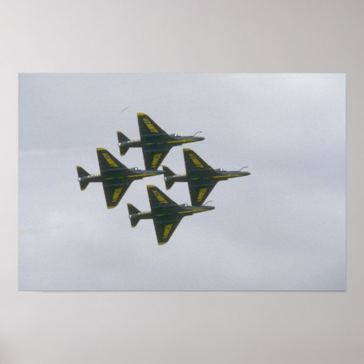 Four Blue Angel A-4s In Diamond Poster (Voorkant)