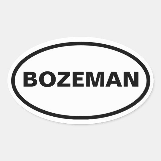 FOUR Bozeman, Montana Ovale Sticker (Voorkant)