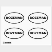 FOUR Bozeman, Montana Ovale Sticker (Vel)