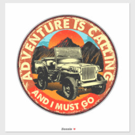 Four By Four All Wheel Drive Avontuur Roept Sticker