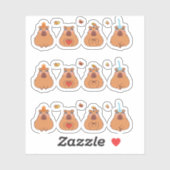 Four Capybara Sisters Sticker (Vel)