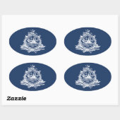 FOUR Charleston, SC Flag Ovale Sticker (Vel)