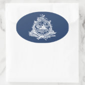 FOUR Charleston, SC Flag Ovale Sticker (Tas)