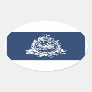 FOUR Charleston, SC Flag Ovale Sticker