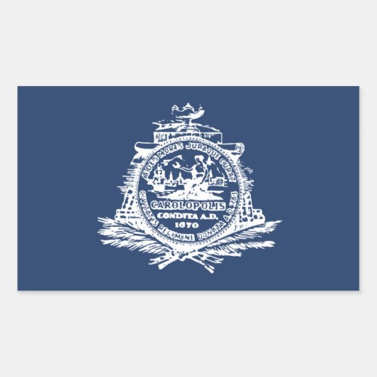 FOUR Charleston, SC Flag Rechthoekige Sticker (Voorkant)