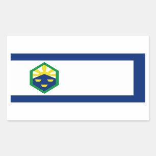 FOUR Colorado Springs Flag Rechthoekige Sticker