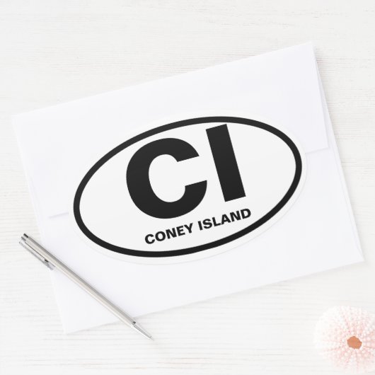 FOUR Coney Island "CI" Ovale Sticker (Envelop)