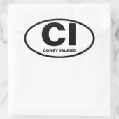 FOUR Coney Island "CI" Ovale Sticker (Tas)