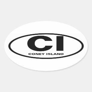FOUR Coney Island "CI" Ovale Sticker
